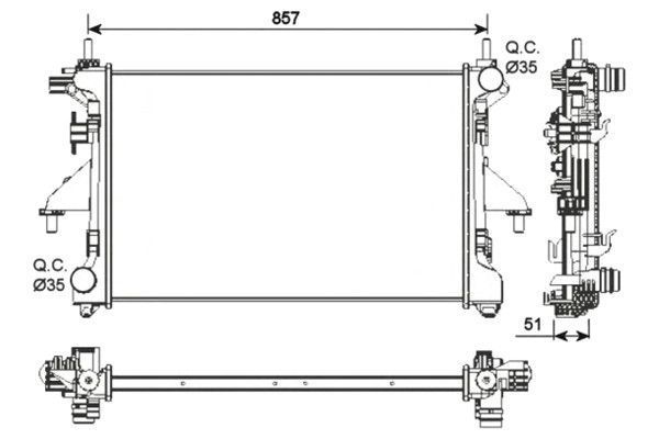 Радіатор GP Fiat Ducato 250 2,2/3,0 HDi (1342588080) ORK1342588080 фото